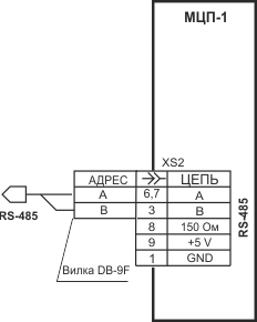 Схема электрических подключений МЦП-1